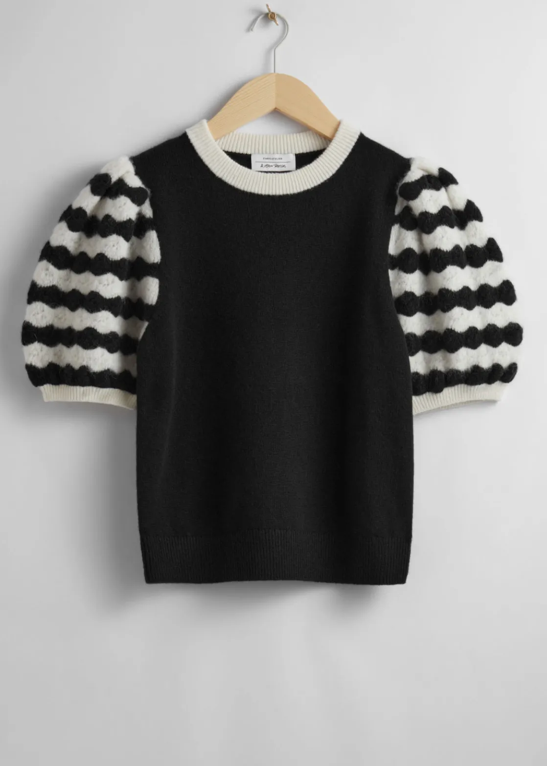 Crocheted Puff Sleeve Sweater