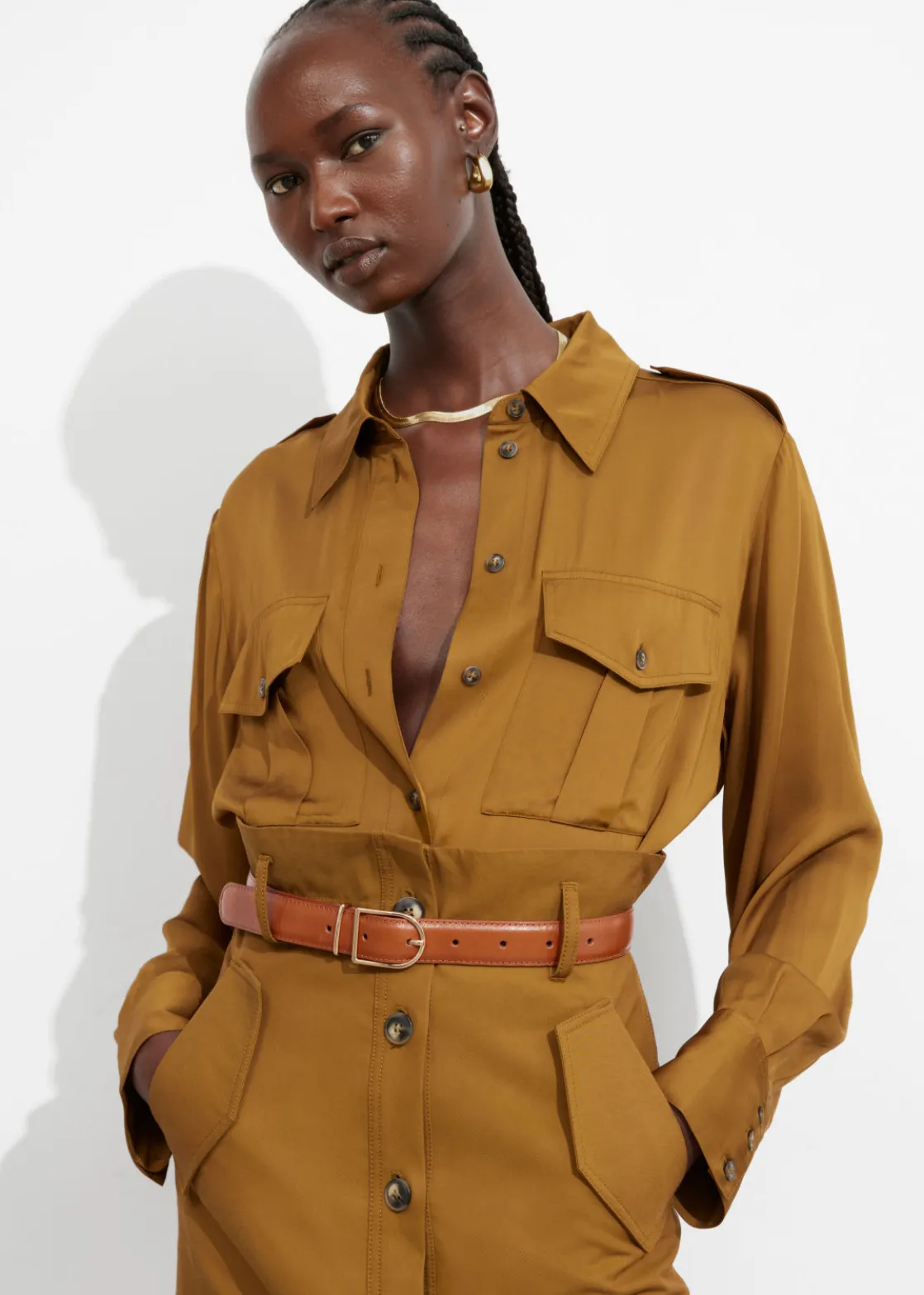 Satin Utility Shirt