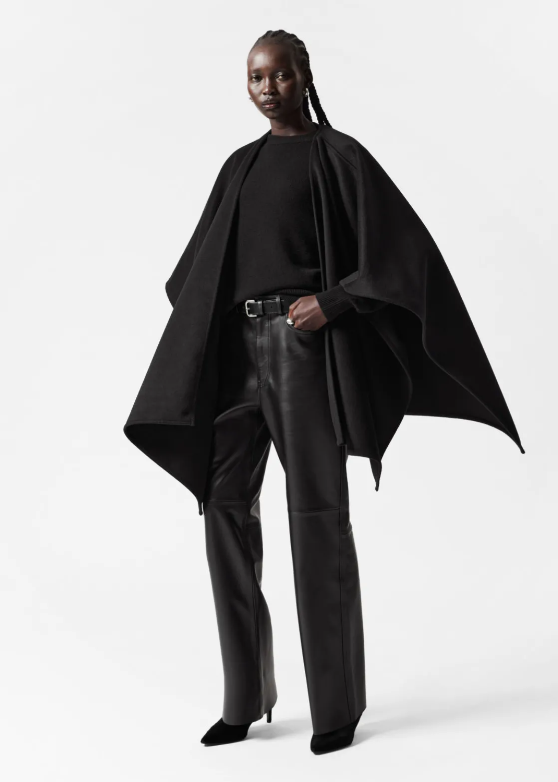 Wool Blend Cape