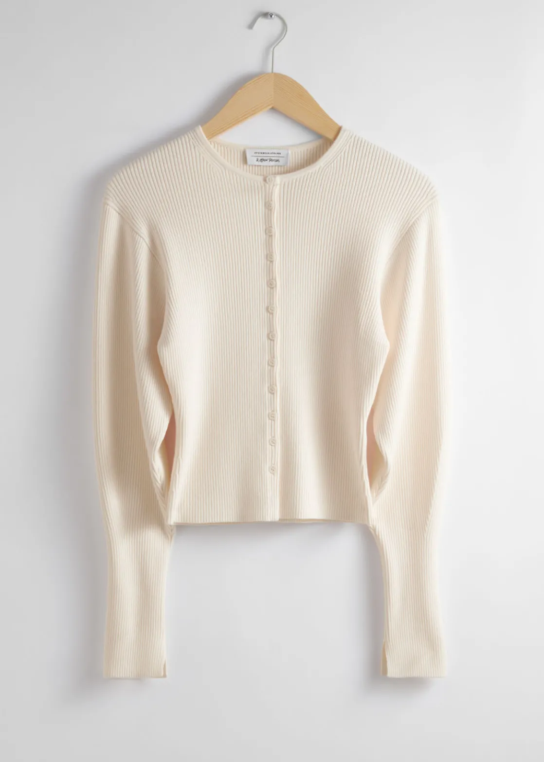 Fitted Rib-Knit Cardigan