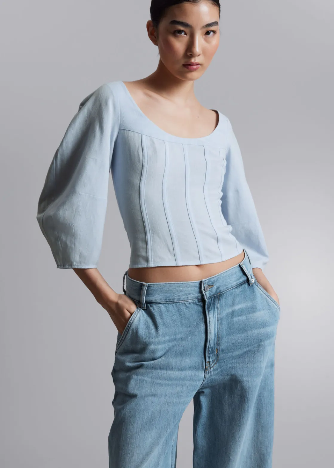 Cropped Corset Blouse