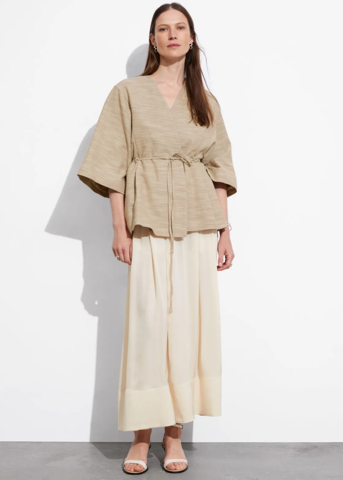 Belted Silk-Blend Jacket