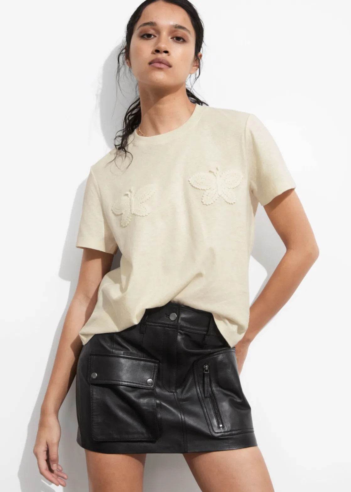 Linen-Blend T-Shirt