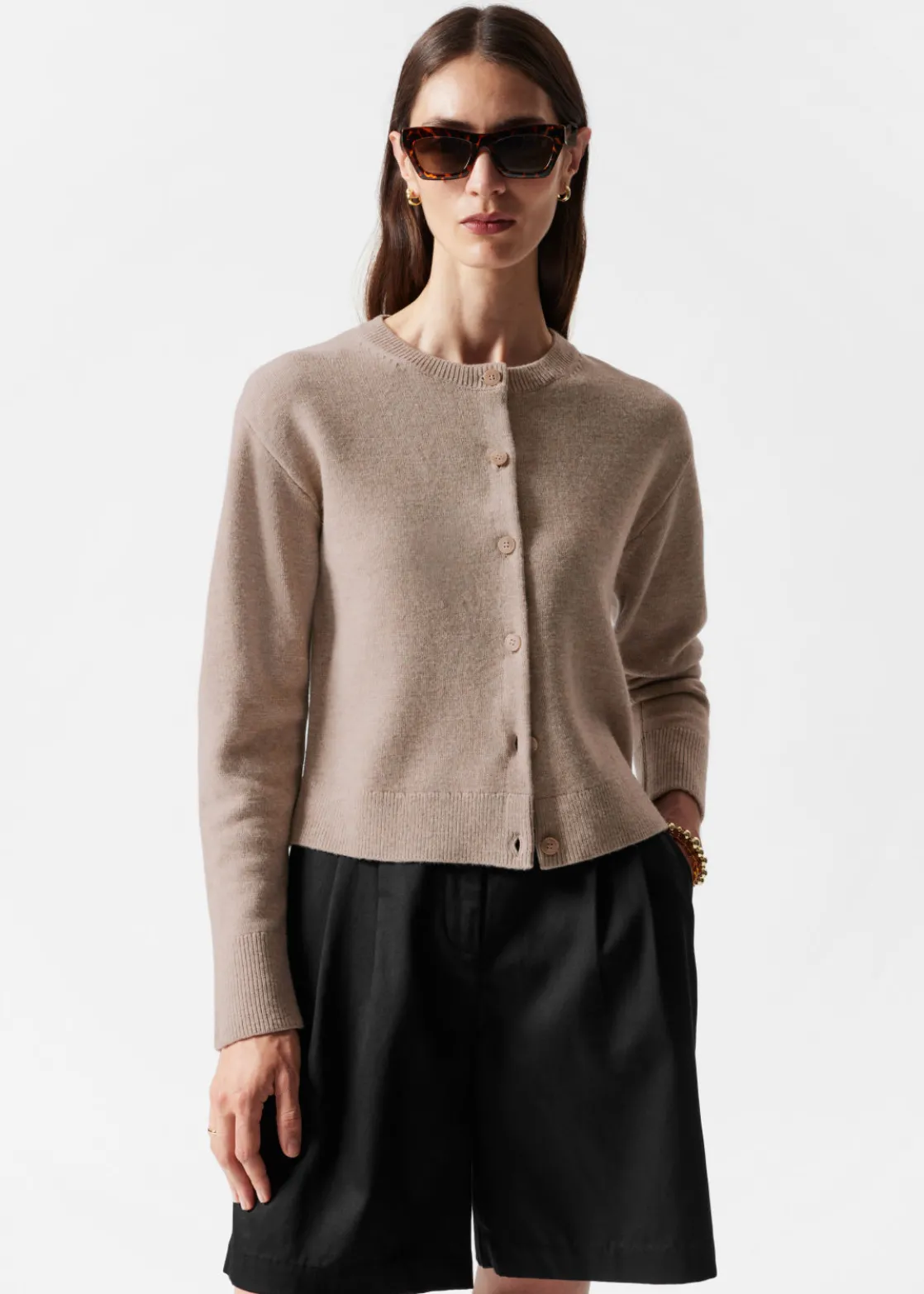 Boxy Merino Wool Cardigan