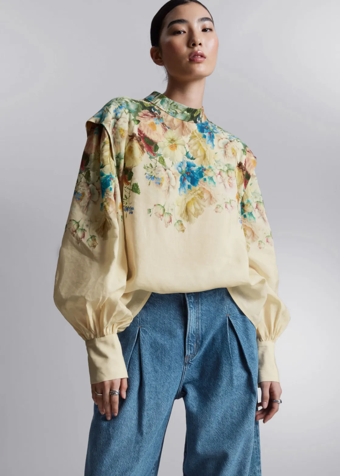 Extended-Shoulder Blouse