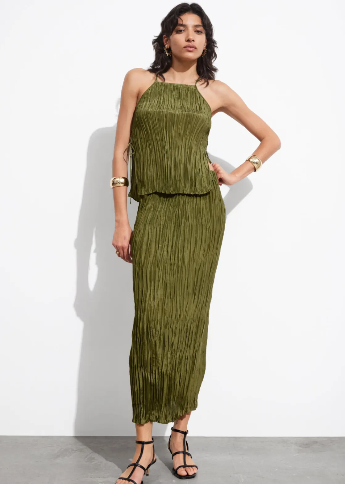 Silk Midi Skirt