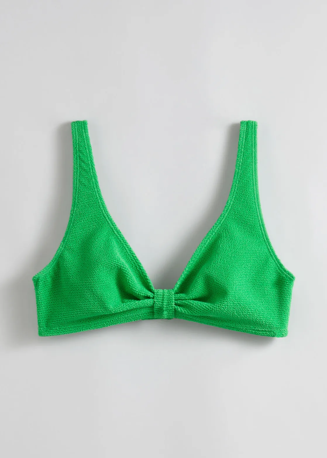 Textured Triangle Bikini Top