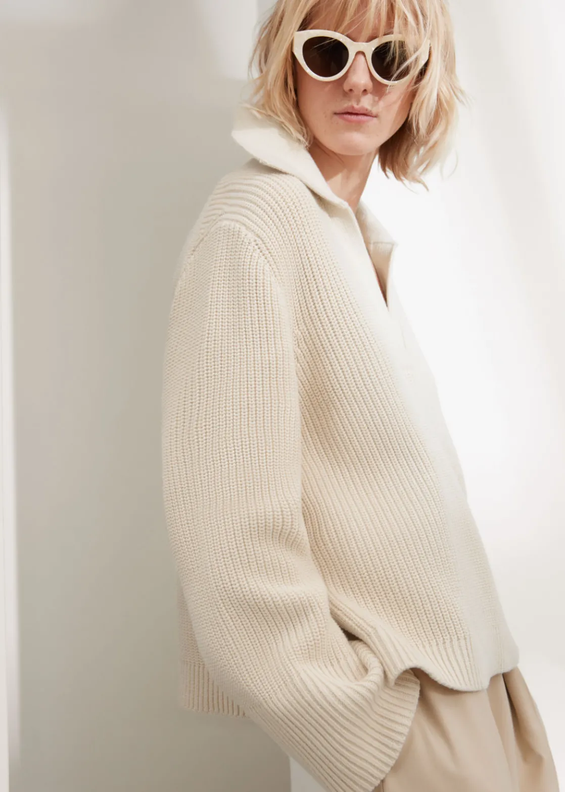 Oversized Collared Sweater