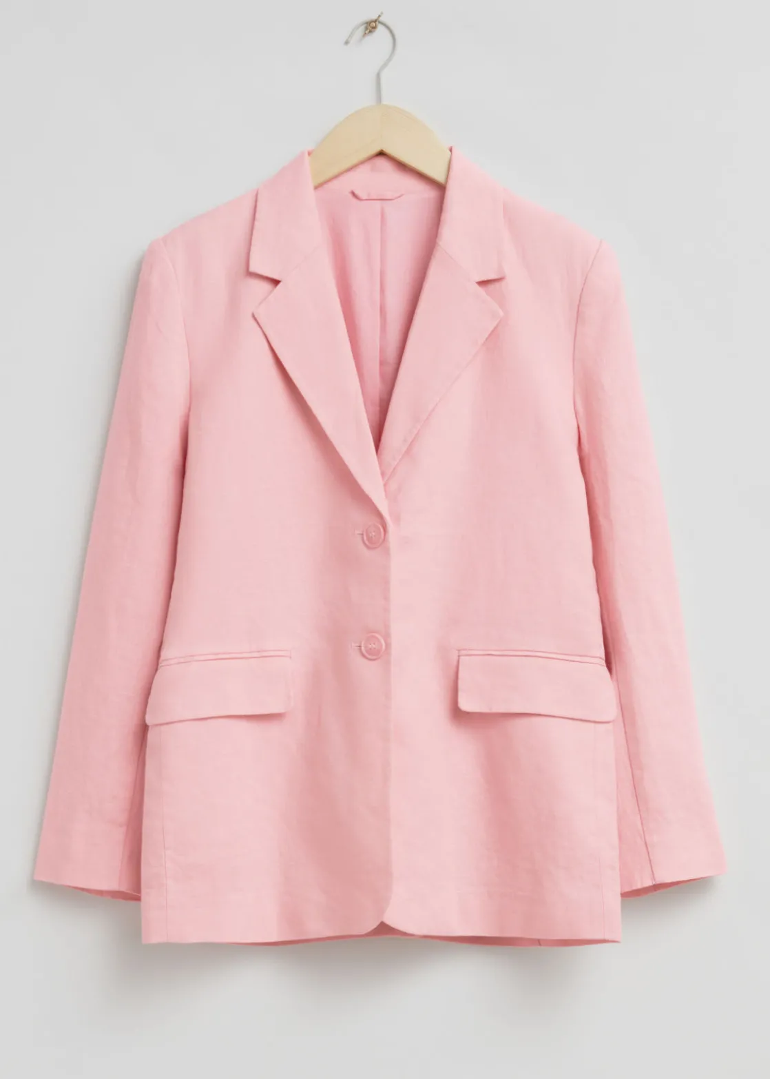 Relaxed SIngle-Breasted Linen Blazer