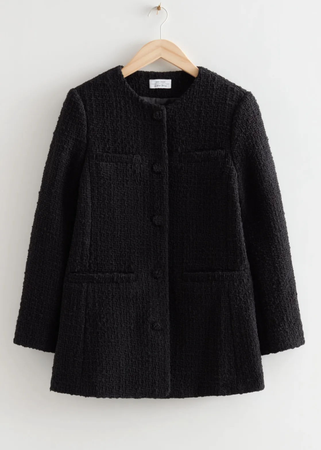 Buttoned Tweed Jacket