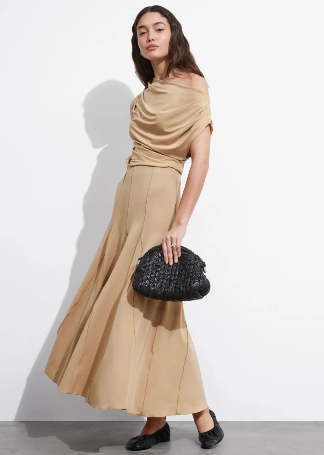 Pleated Midi Skirt