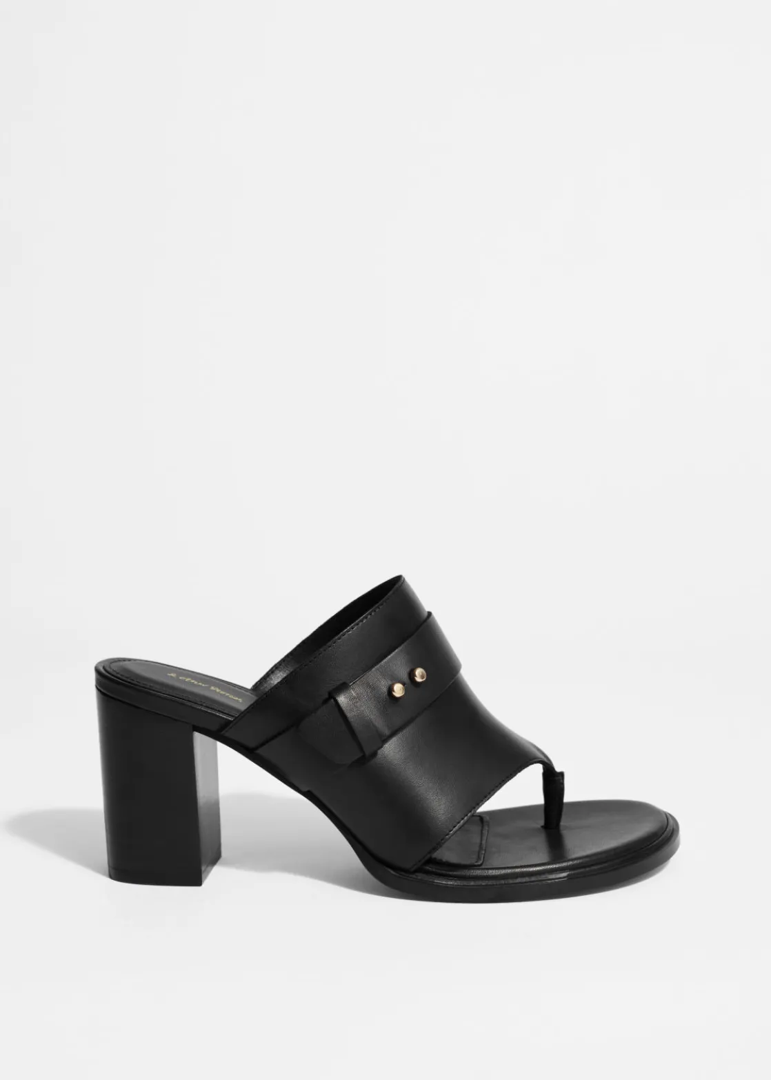 Leather Toe-Thong Mules