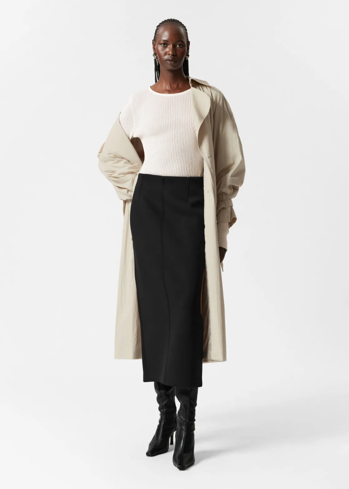 Scuba Midi Skirt