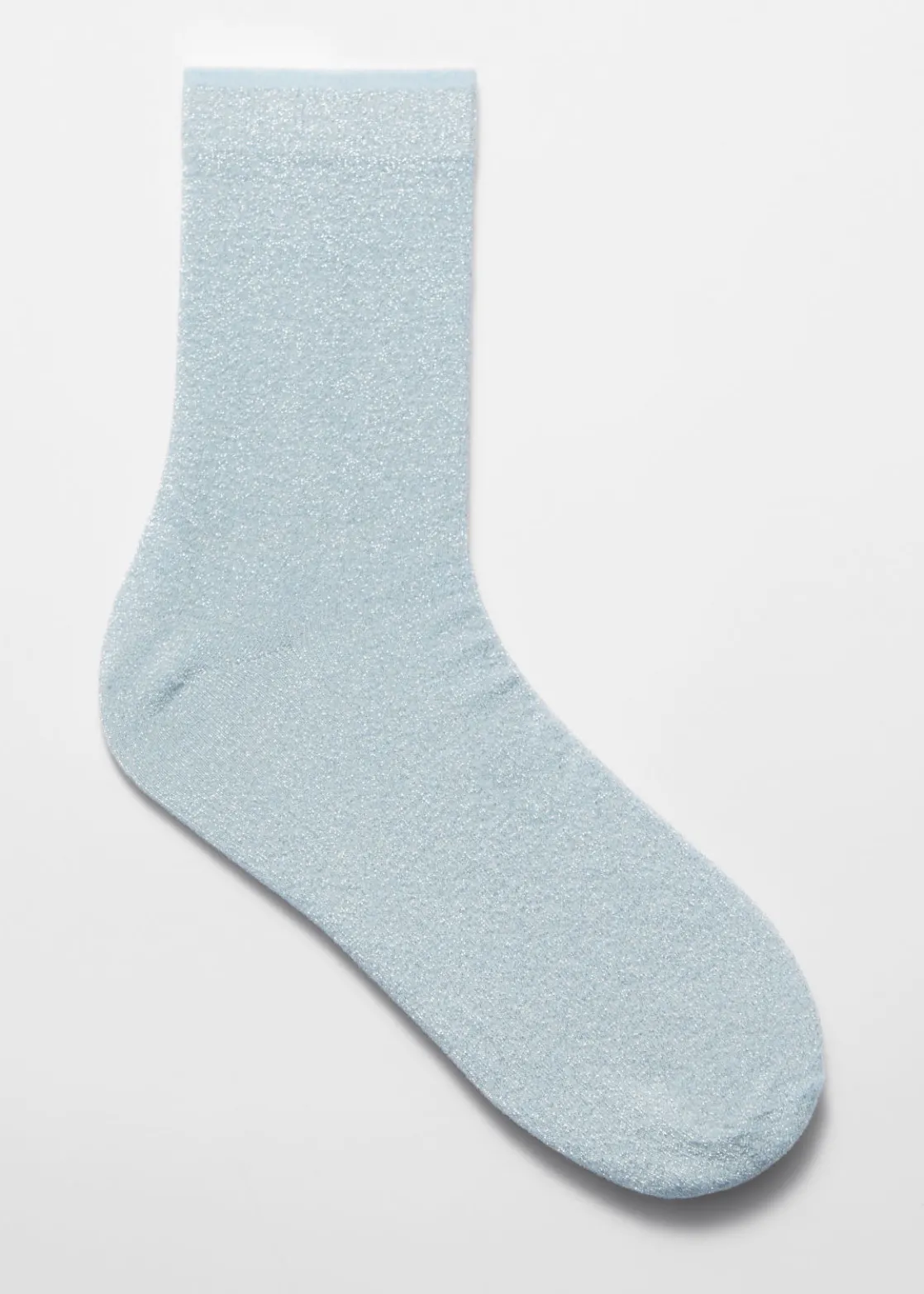 Silver Glitter Ankle Socks
