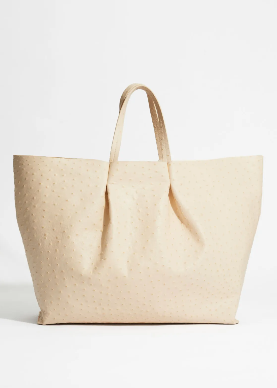 Large Embossed Leather Tote